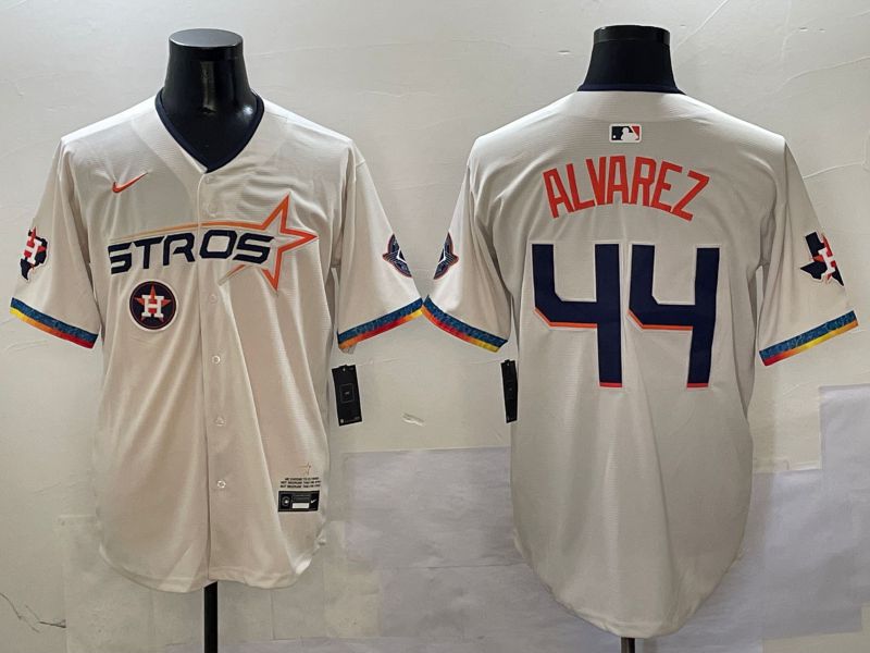 Men Houston Astros #44 Alvarez Cream Fourth generation Joint Name 2025 Nike MLB Jersey style 4157->philadelphia phillies->MLB Jersey